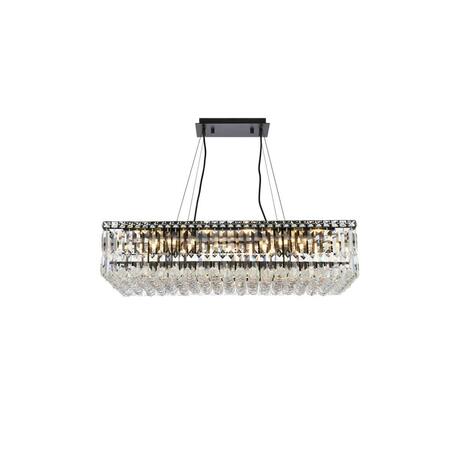 LIGHTING BUSINESS V2034D32BK-RC 32 in. Maxime Chandelier, Black LI2946012